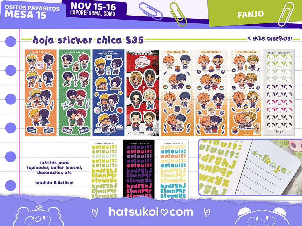 hoja sticker chica hoja sticker chica