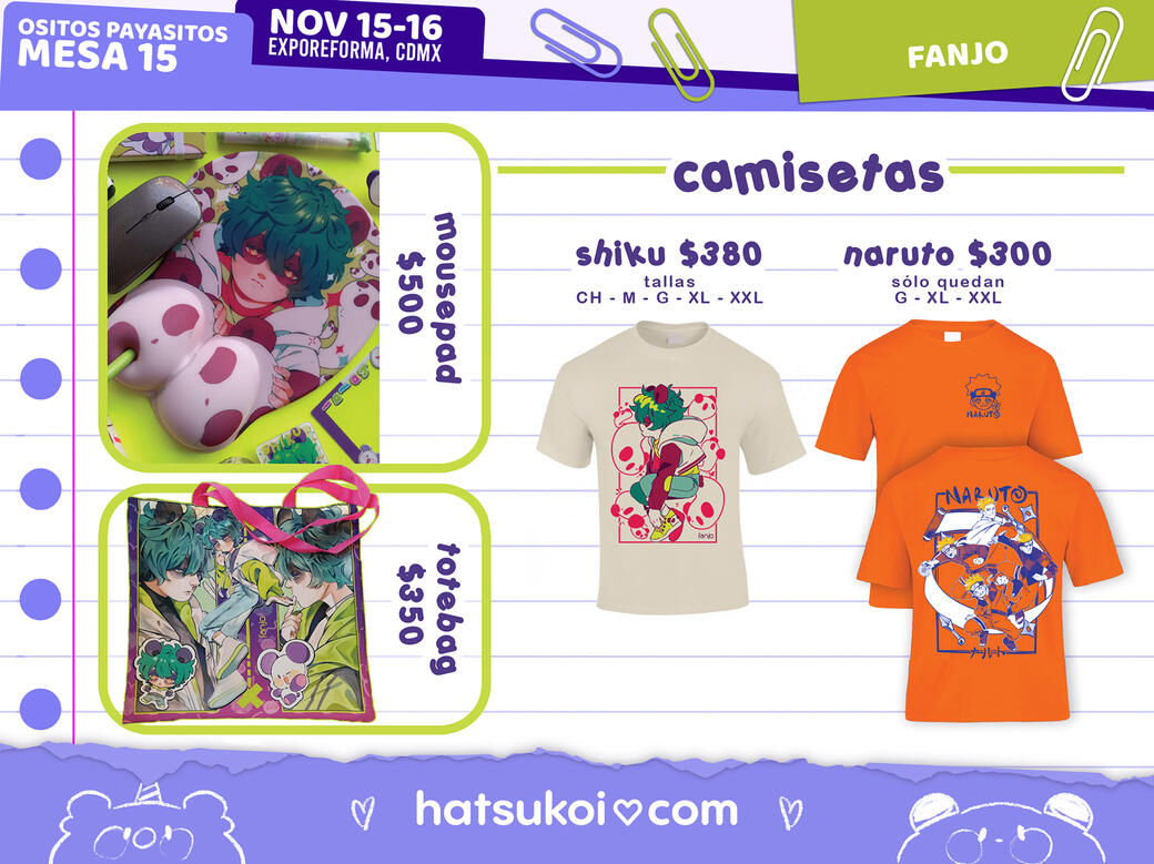 mousepad, tote, camiseta